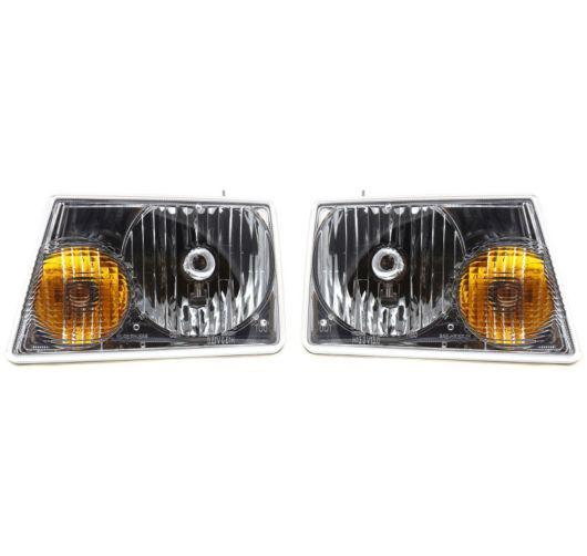 01-11 ford pickup truck ranger headlamps headlights left lh & right rh pair set