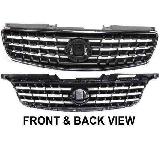 05-06 nissan altima chrome & gray upper front grille grill 62070zb000 new