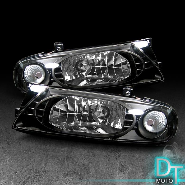 93-97 altima jdm black crystal direct replacement headlights lamps left+right