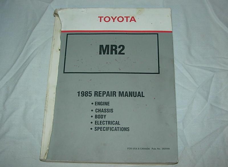 1985 mr2 repair manual original toyota