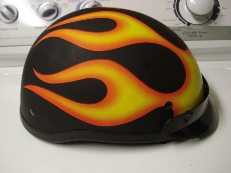 Afx motorcycle half helmet flame size xl 