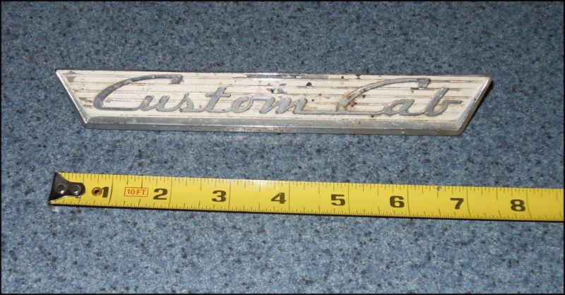 Vintage 1956 ford pickup custom cab side emblem oem used. good condition for age