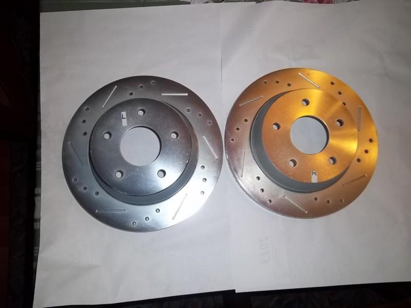 1984-1987 corvette front slottted and drilled rotors by power stop