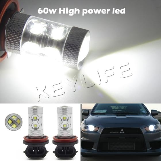 2pcs 60w h8 h11 cree r5 car vehicle led day driving fog light bulb lamp white