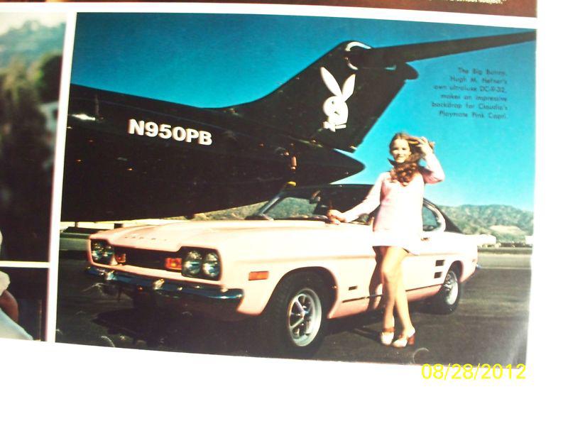 1970 mercury capri in play-boy pink in a 9pg rare, photo article! great pixs!