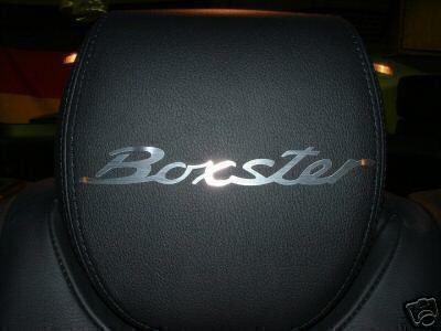 4  headrest badge decal *boxster*