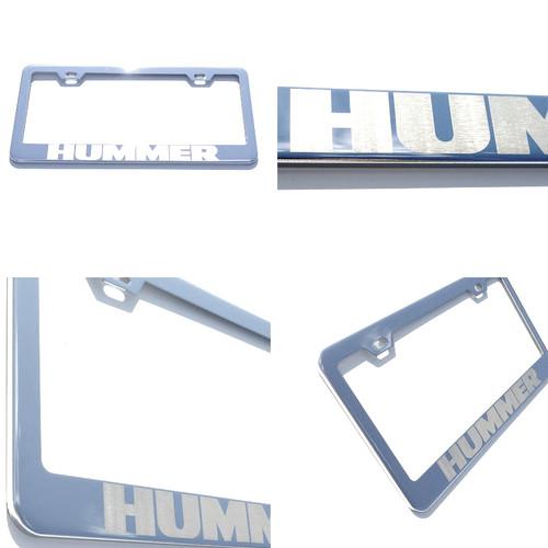 Hummer new chrome license plate frame laser engrave brush aluminum suv truck