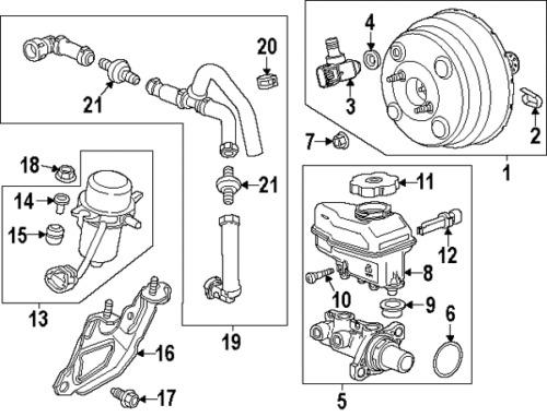 Chevrolet 20864348 genuine oem factory original brake booster