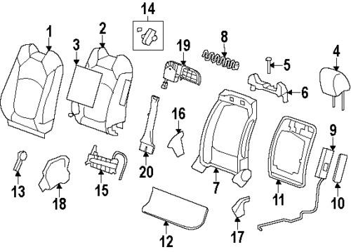 Gmc 25948857 genuine oem factory original lumbar support