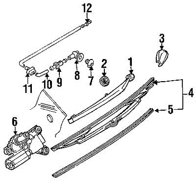 Bmw 61627074477 genuine oem factory original rear blade