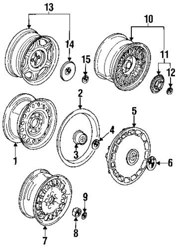 Bmw 36131114180 genuine oem factory original hub cap