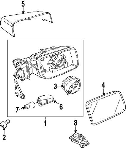 Land rover lr013776 genuine oem factory original mirror glass