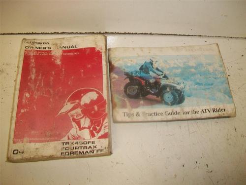 04 honda trx 450 fe foreman owner's manual & rider guide g22