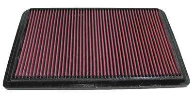 K&n air filter element rectangular cotton gauze red mitsubishi montero 33-2164