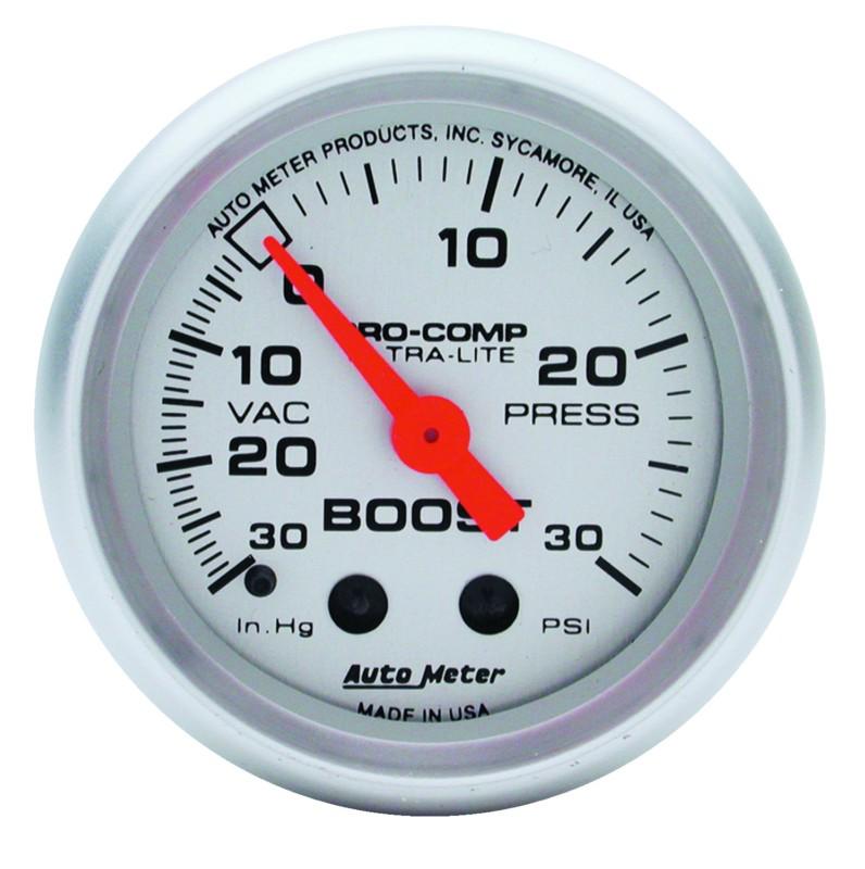 Auto meter 4403 ultra-lite; mechanical boost/vacuum gauge