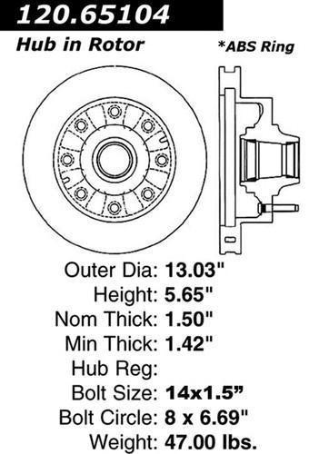 Centric-power slot 126.65104sl stoptech sport rotors