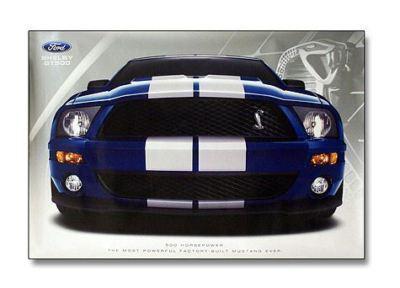 2007 08 09 shelby gt500 mustang cobra poster new! blue gt500 get free shipping!