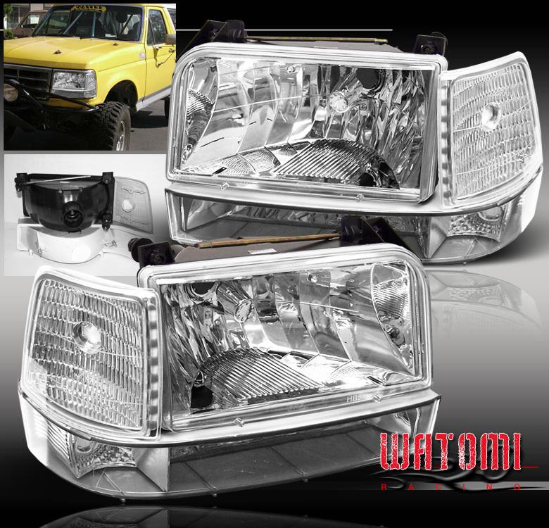 92-96 ford f150 f250 bronco head light corner+bumper 93