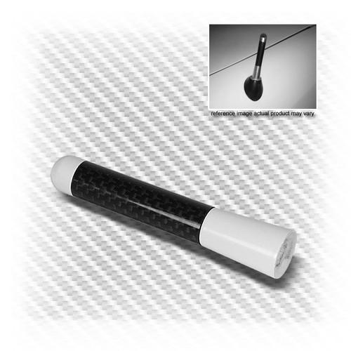 3" authentic carbon fiber aluminum car white antenna jdm v1 sport racing style