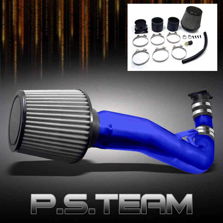 03-06 infiniti g35 auto blue aluminum cold air intake stainless washable filter