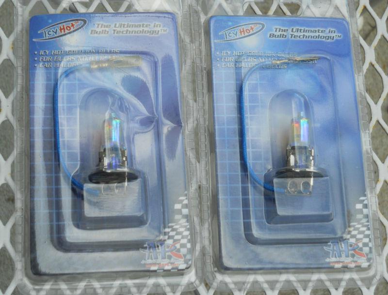 (2) apc h3 icy hot 50h3g foglight light bulb lamps halogen bulbs new 