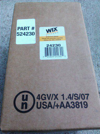 24230 wix diesel fuel analysis kit      brand new