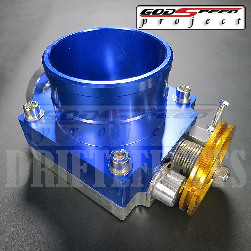 Godspeed gsp blue 80mm intake aluminum throttle body intake cnc billet adapter