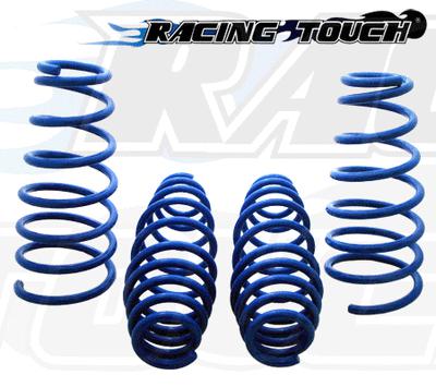 Blue lowering spring 4pc mercedes-benz e350 09 10 11 12 coupe (front & rear)