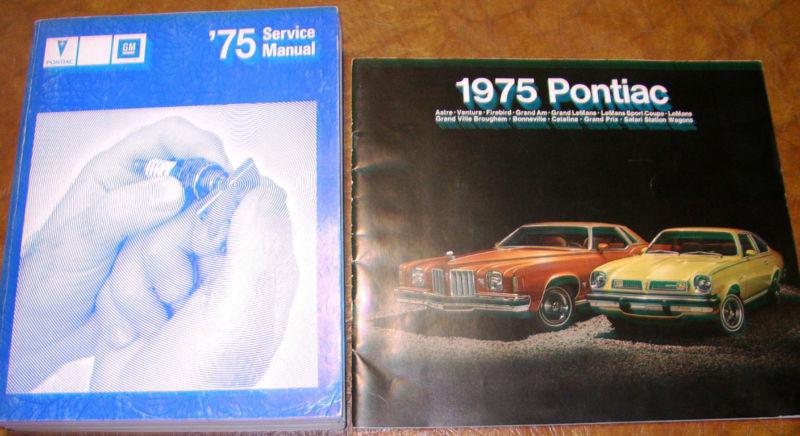 1975 pontiac chassis shop manual book lemans firebird sc trans am 455 grand am