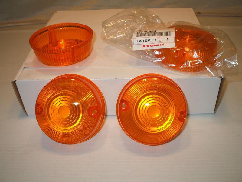 Kawasaki nos z1,h2,kz900,kz1000 turn signal lenses (set of 4) new! lens set