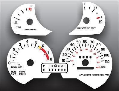 1993-1996 buick regal automatic instrument cluster white face gauges 93-96