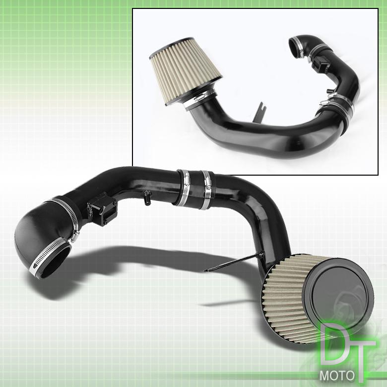 Stainless washable filter+cold air intake 05-10 cobalt 2.2l/05-08 ss 2.4l black