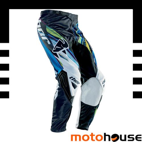 Thor mens phase vented wired pants mx offroad dirt motocross blue black white 