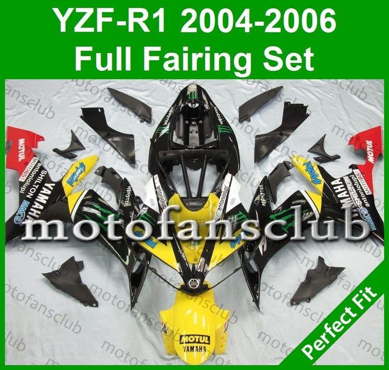 Fit yamaha yzf r1 04 05 06 yzfr1 2004 2005 2006 fairing bodywork plastics #18 b