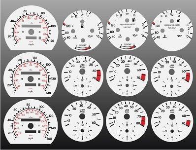 1984-1993 mercedes w201 instrument cluster white face gauges 84-93