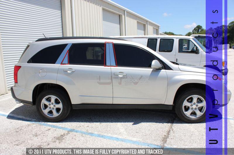 2007-2010 suzuki xl-7 6pc stainless steel beveled chrome pillars posts trim xl7 