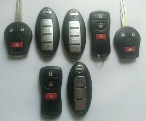 Lot of 7 nissan remotes 2012