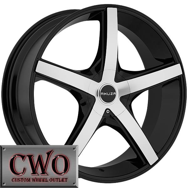 20 black akuza axis rims 5x115/5x120 5 lug charger challenger 300 bmw cwo