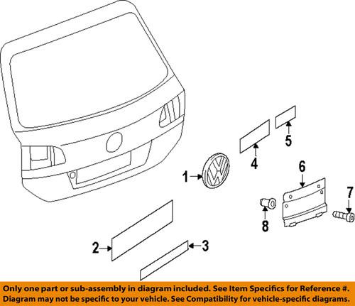 Volkswagen oem 7p6853630aulm lift gate-emblem