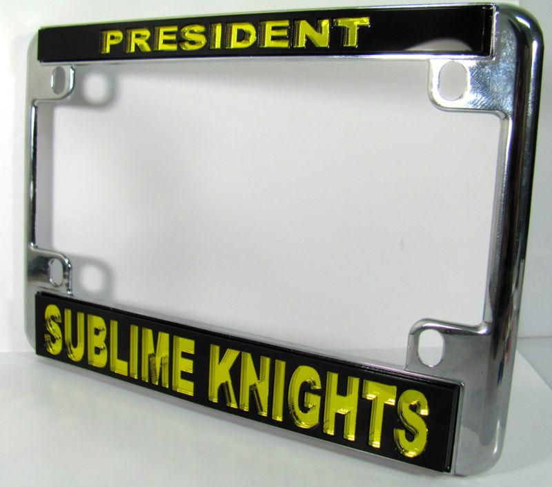 Custom chrome laser cut motorcycle license plate frame holder