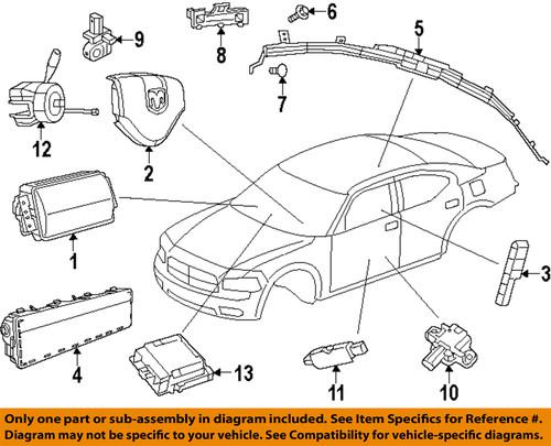 Dodge oem 1ua581x9ad air bag module-driver air bag