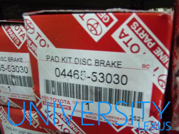 Nib, new original 2006-2008 lexus is250 "low dust" front brake pads, pad kit is