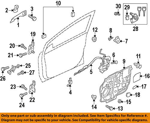 Mazda oem bay876220 front door-cylinder & keys