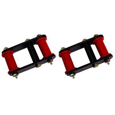 (2) rugged ridge shackle heavy duty red bushings jeep cj willys greasable pair