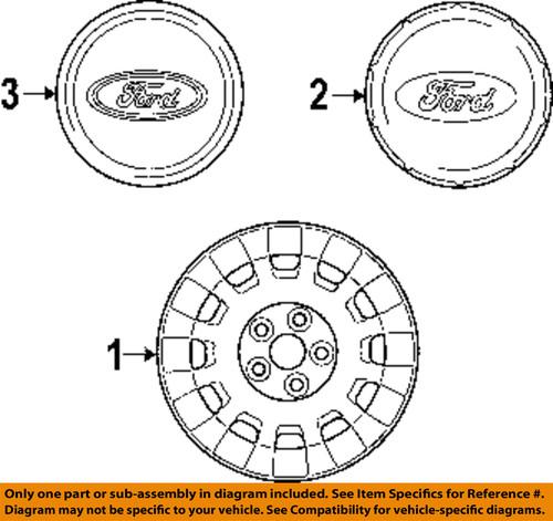 Ford oem 7w7z1130a wheels-wheel cover