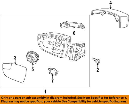 Ford oem cp9z17683ca outside mirrors-mirror assembly