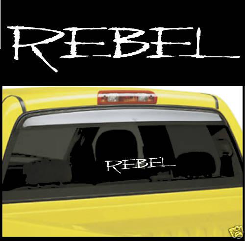 2 pack - rebel decal car / truck decals window  decal no fear