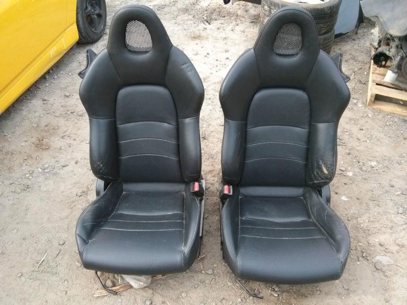 2003 honda s2000 ap1 factory oem black leather seats pair assembly f20c 