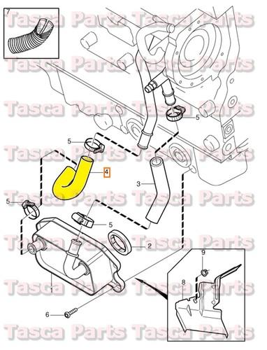 Brand new oem oil cooler return hose 99-09 volvo c70 s60 s70 s80 v70 v70xc xc90