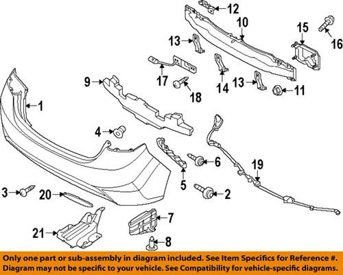 Hyundai oem 866423x000 rear bumper-bumper bracket